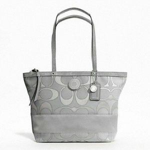 Authentic Coach Signature Stripe Tote