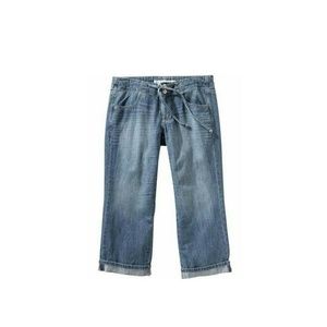 GAP Drawstring Waist Tie Capri Denim Pants