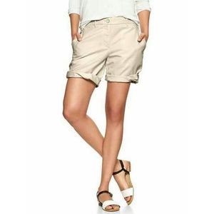 Gap Khaki Roll Up Boyfriend Shorts