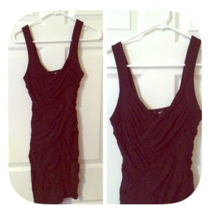 💗FAB Black Ruched Dress