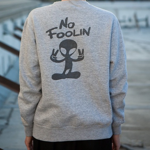 Brandy Melville No Foolin Alien Sweatshirt Sweater