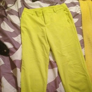 Neon yellow pants!!!!