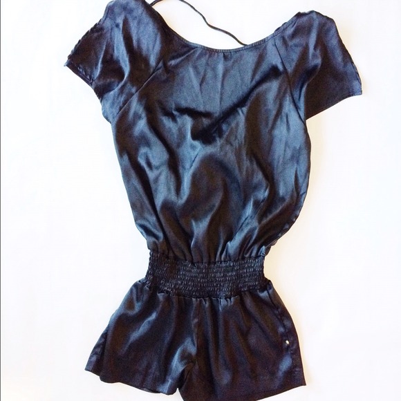 Silky Black Romper.