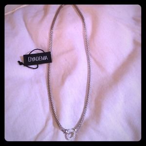 Diamond (cubic zirconia) & sterlingsilver necklace