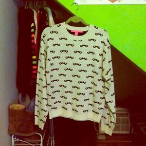 mustache sweater top