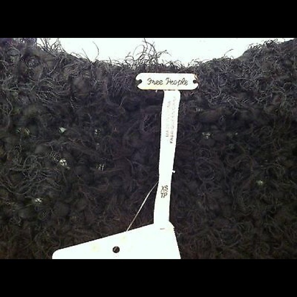 Free People Black Distressed Up The Ladder Sweater - Picture 3 of 4