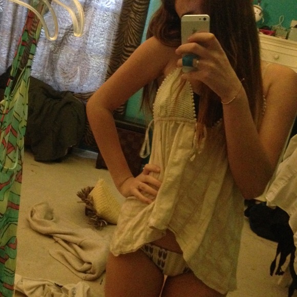 Billabong tan crotchet tank top - Picture 4 of 4