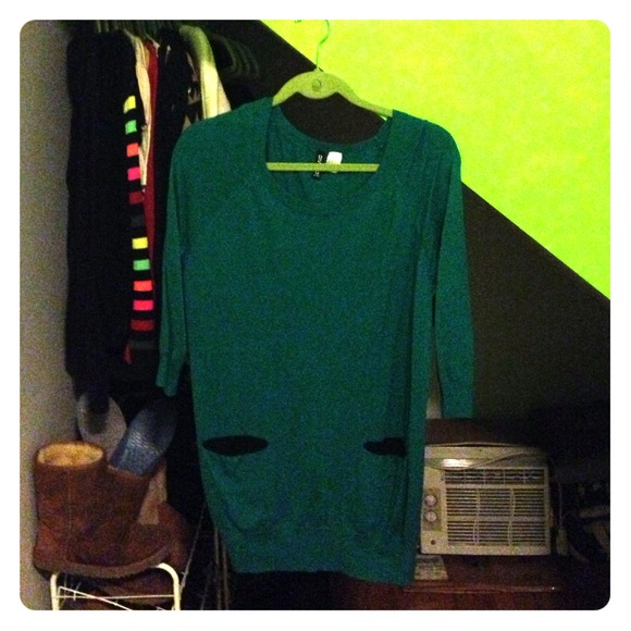 quarter sleeve sweater dress