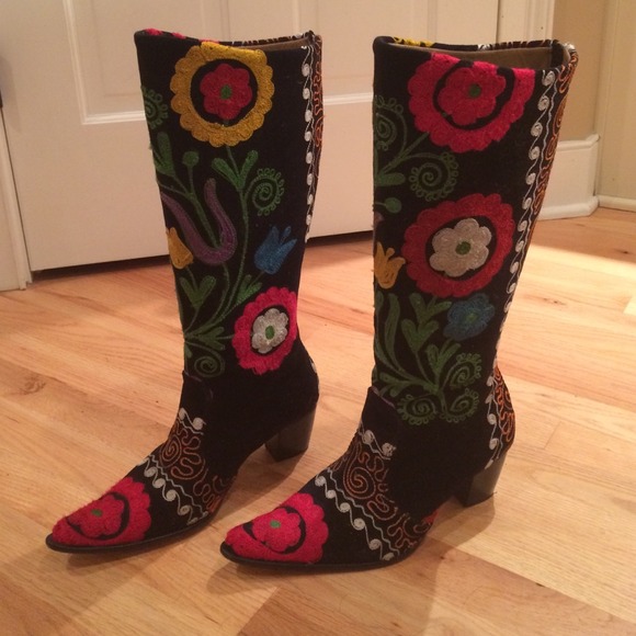 Funky flower boots
