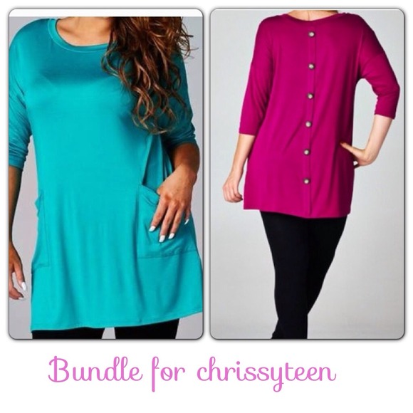 Teal and plum tunic both size 3x
