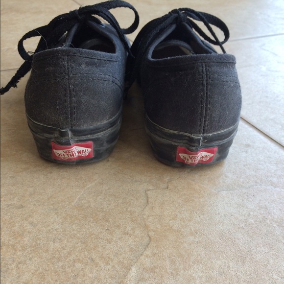 ❌SOLD❌Black on Black Classic Vans - Picture 2 of 2