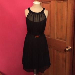 Black Chiffon White House Black Market Dress