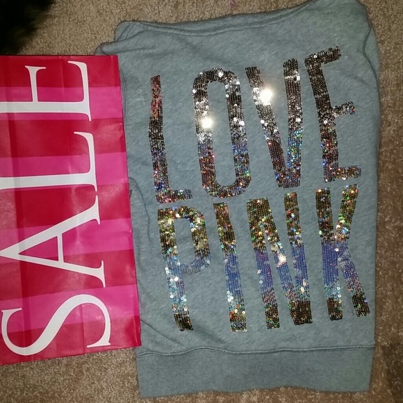 Bling Victoria Secret zip-up Hoodie