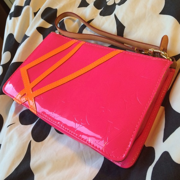 Robert Wilson Louis Vuitton Pink Patent Wristlet