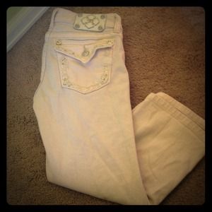 Light Peach Miss Me capris