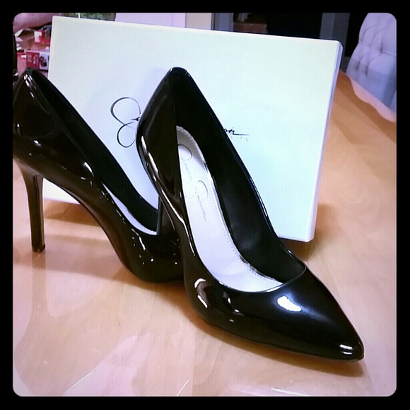 Jessica Simpson black stiletto heels