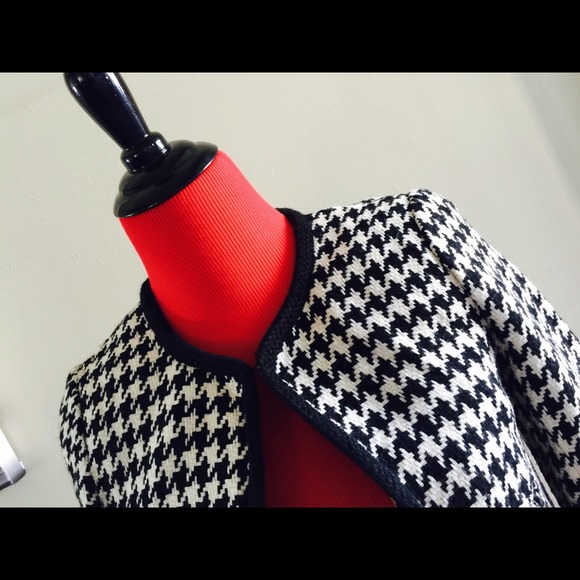 Black & white Houndstooth Jacket Small - Picture 3 of 3