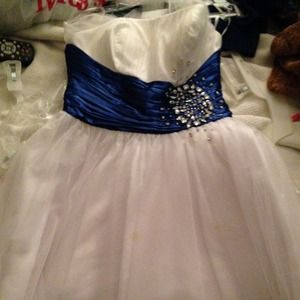 Knee length white formal dress worn once
