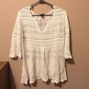 White Knit Sweater Top