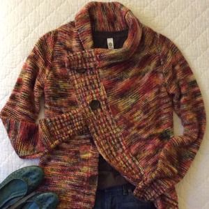 Multicolored Asymetrical Cardigan