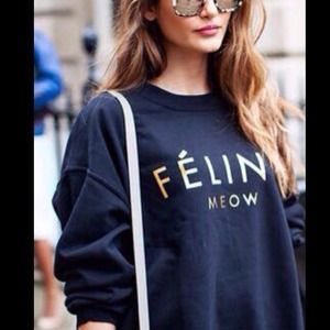 Feline Black Sweatshirt
