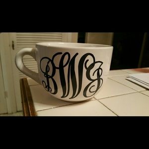 Monogram coffee cups