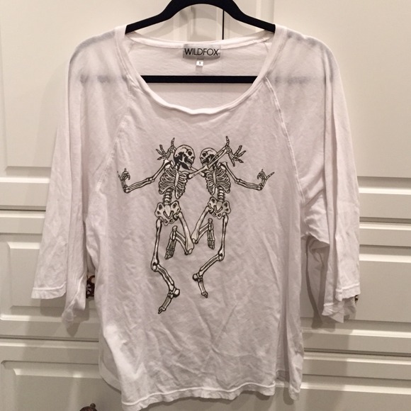 WILDFOX Skeleton Wide Sleeve Tee