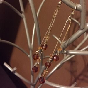 Brown dangle earrings
