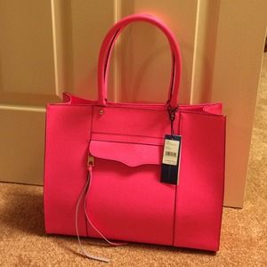 Brand New Rebecca Minkoff neon pink tote