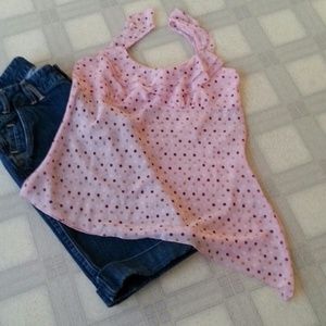 ★FINAL★ ♥Shear Pink Chiffon Top♥