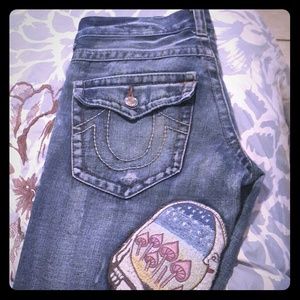 Authentic patchwork True Religion Jeans!