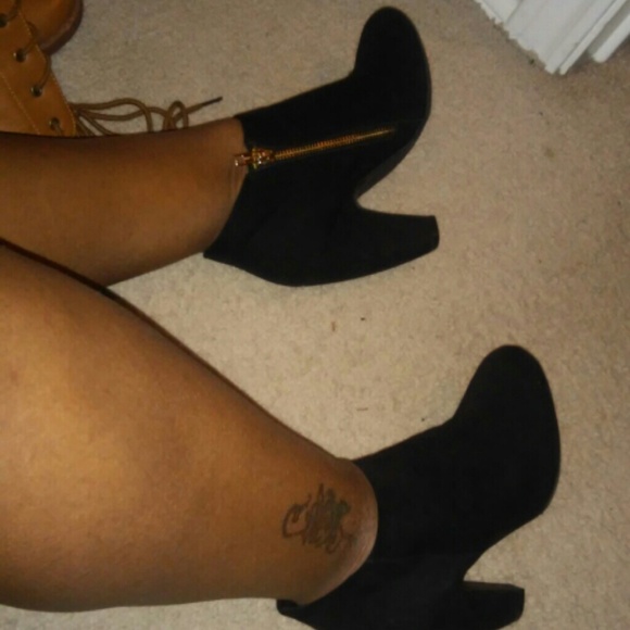 Black Booties worn ONCE