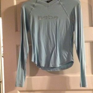 Blue bebe long sleeve top