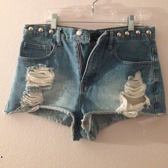 ripped jean short