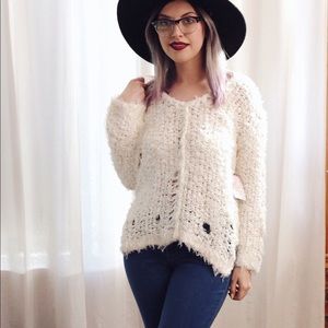 Free People Sweaters - Free People Ivory Ladder Stitch Sweater Free People Sweaters - Free People Ivory Ladder Stitch Sweater