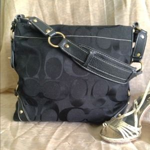 Coach black hand bag