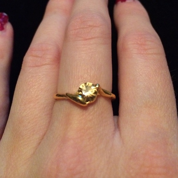 BUY 2 GET 3 FREE! November birthstone gold ring. - Picture 3 of 3