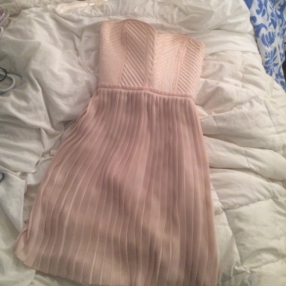 Parker strapless blush cocktail dress