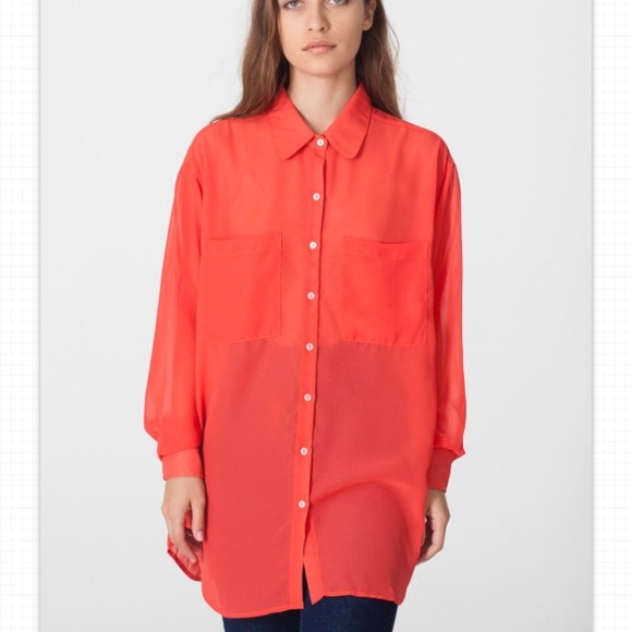 American apparel chiffon top