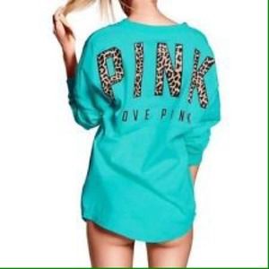 Pink cheetah varsity crew