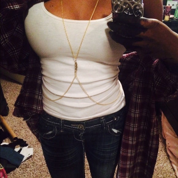 Gold body chain