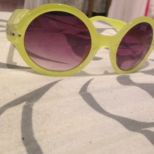 F21 yellow hippy sunglasses