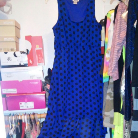 Polka dot high lo dress