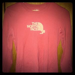 NORTH FACE Pink Long Sleeve T-Shirt