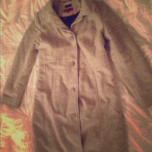 Gray wool peacoat m