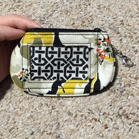 Vera Bradley zip ID holder; Dogwood pattern