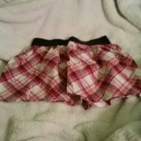 Red and pink skirt