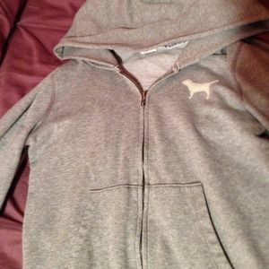 Victoria's Secret gray zip up hoodie