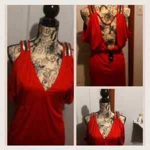 bb2 by bebe red dress please read description