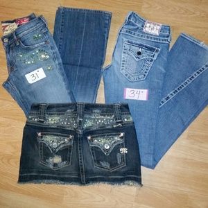 True religion, miss me skirt, jeans7